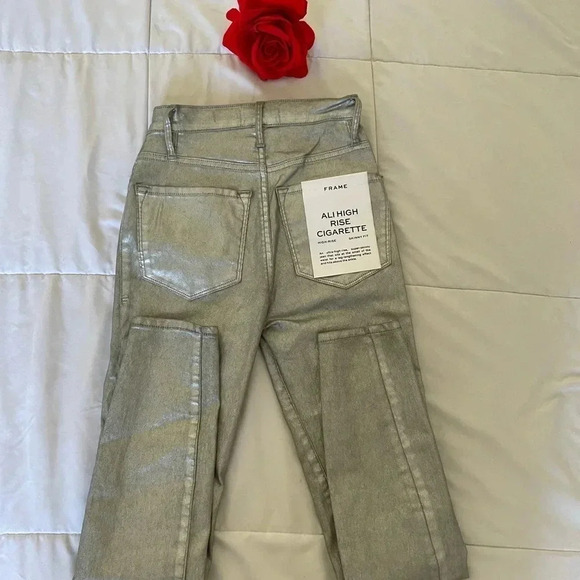 Frame Ali Highrise metallic coated denim - Picture 7 of 11